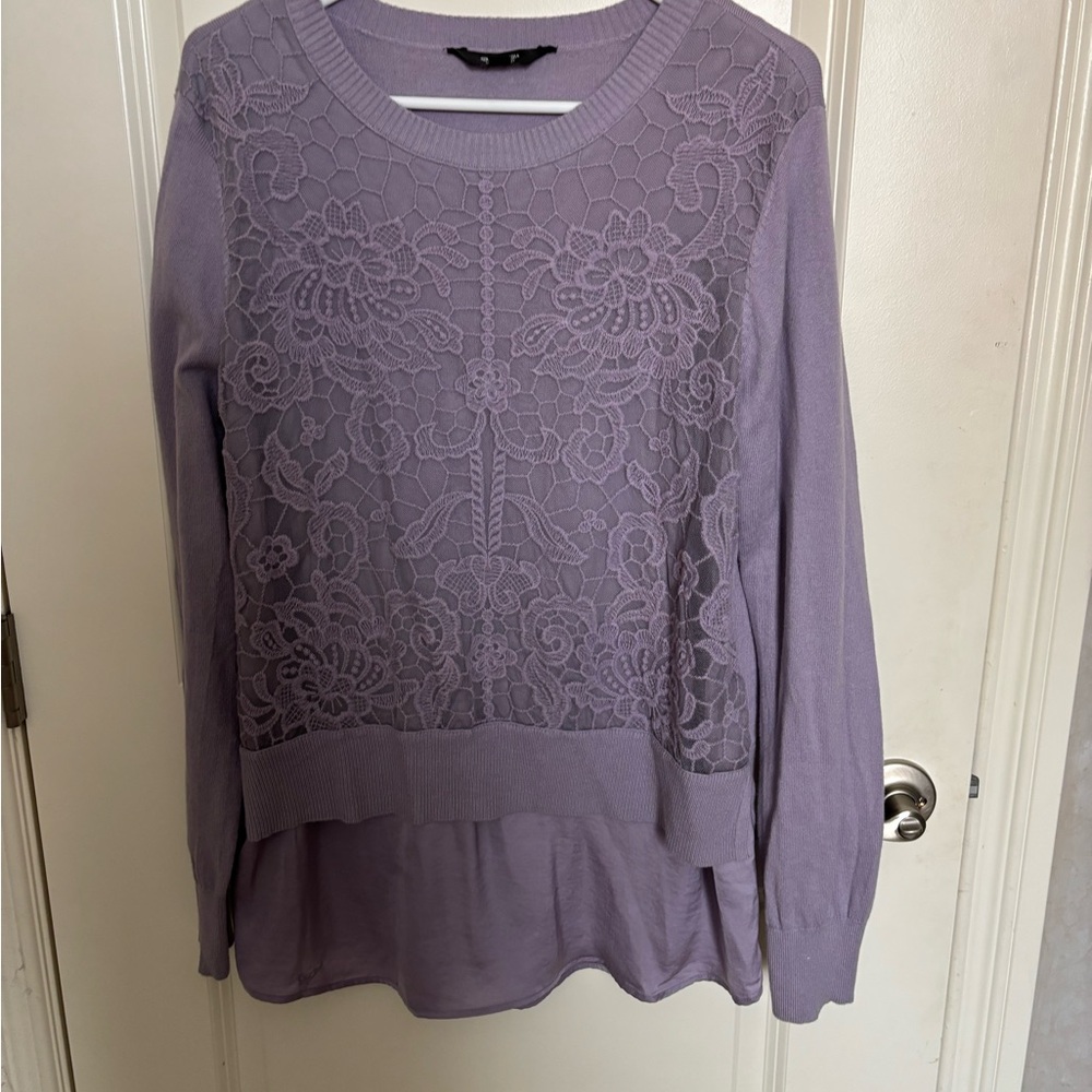 Lavender Lace Women's Top By Simply Vera Wang